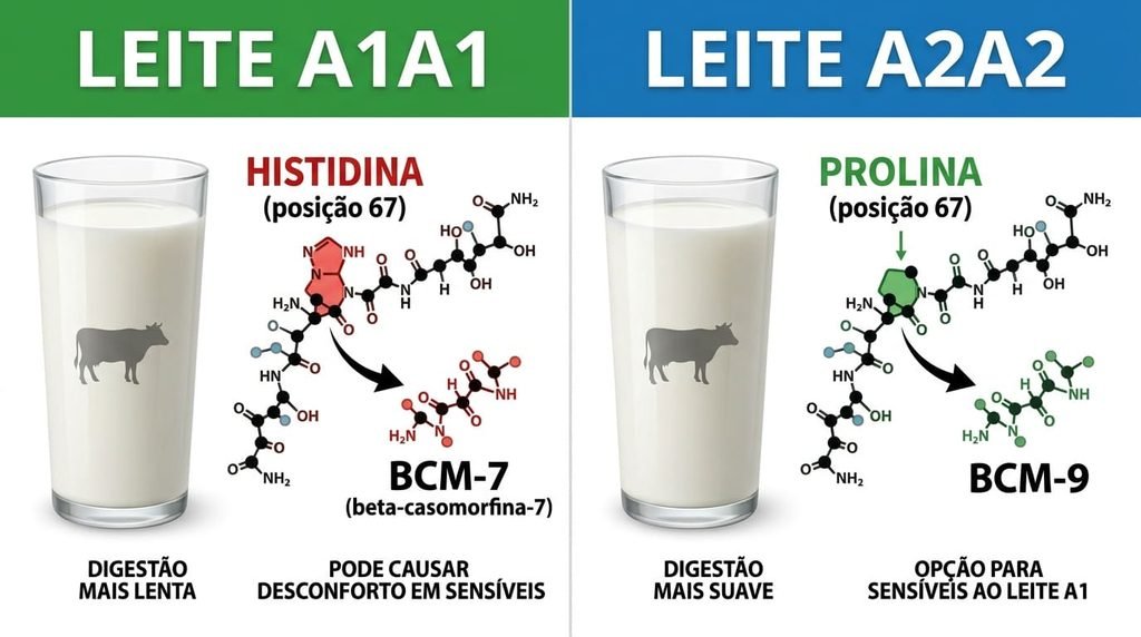 diferença do leite a1a1 e a2a2